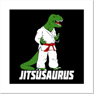 Jitsusaurus Jiu-Jitsu Practitioner Gift Posters and Art